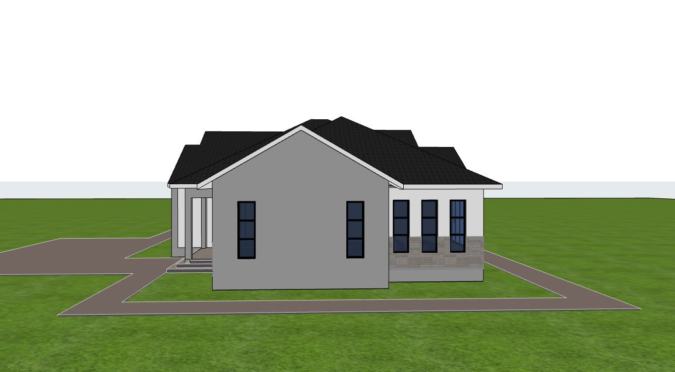 Bungalow side elevation 1312AD2