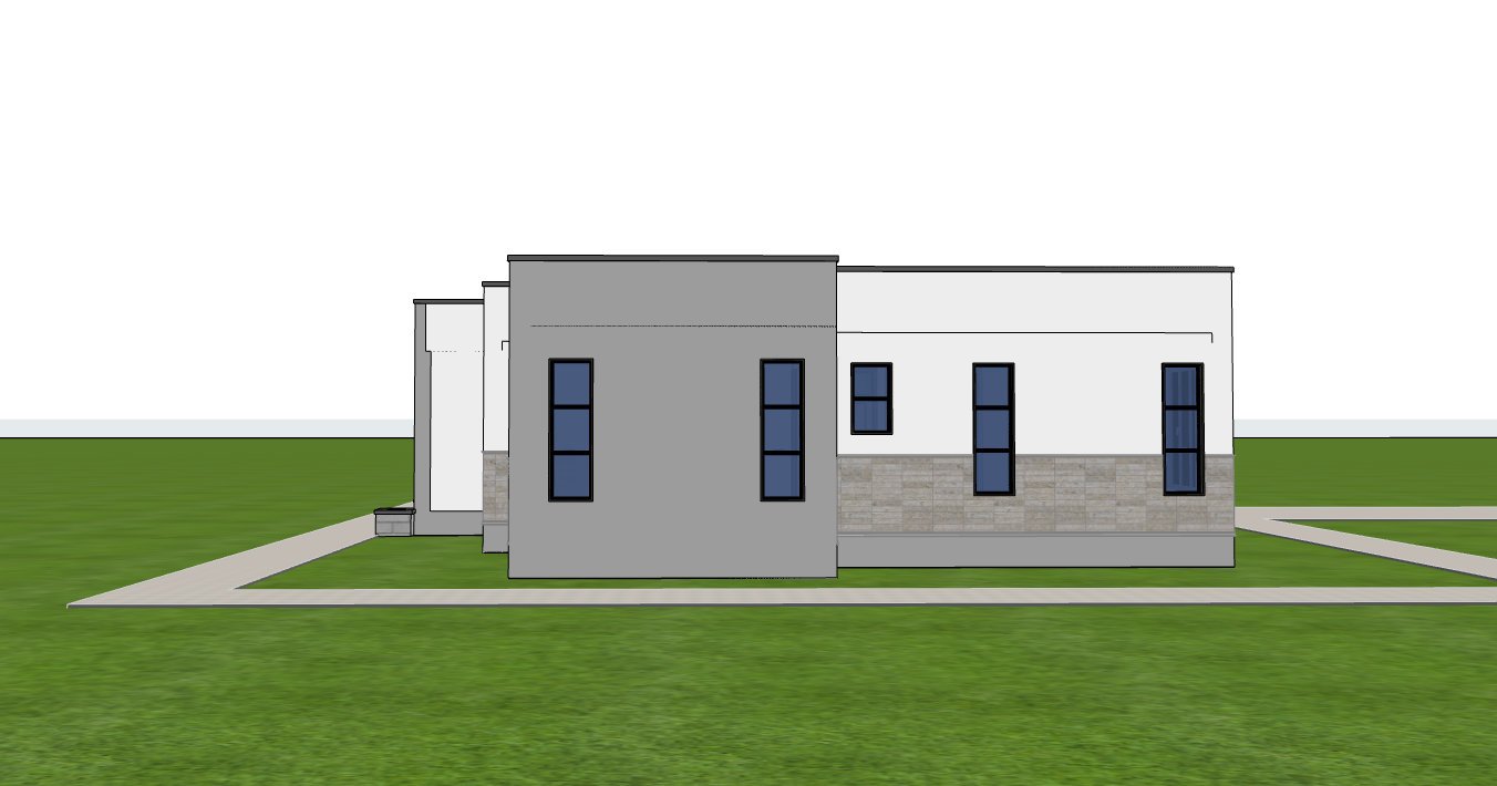 Bungalow side elevation 1312B