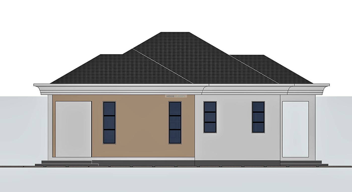 Bungalow side view 1202A