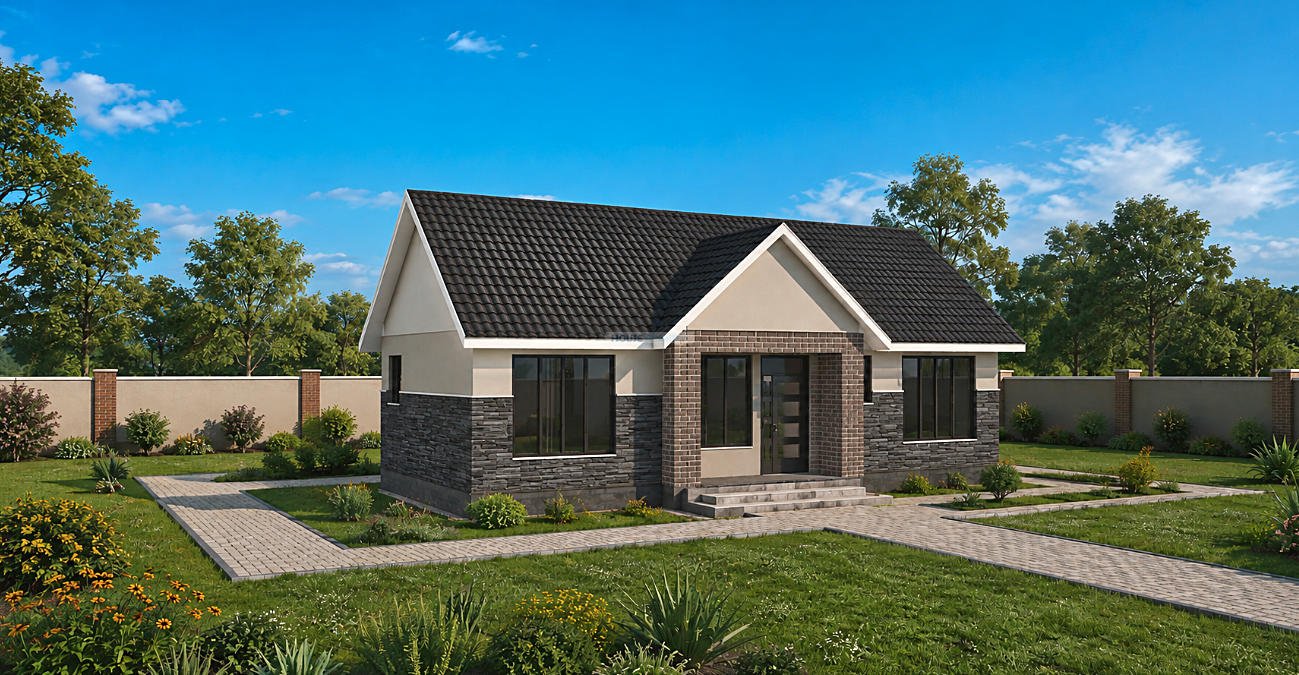 Compact 2 bedroom house plan 1203A