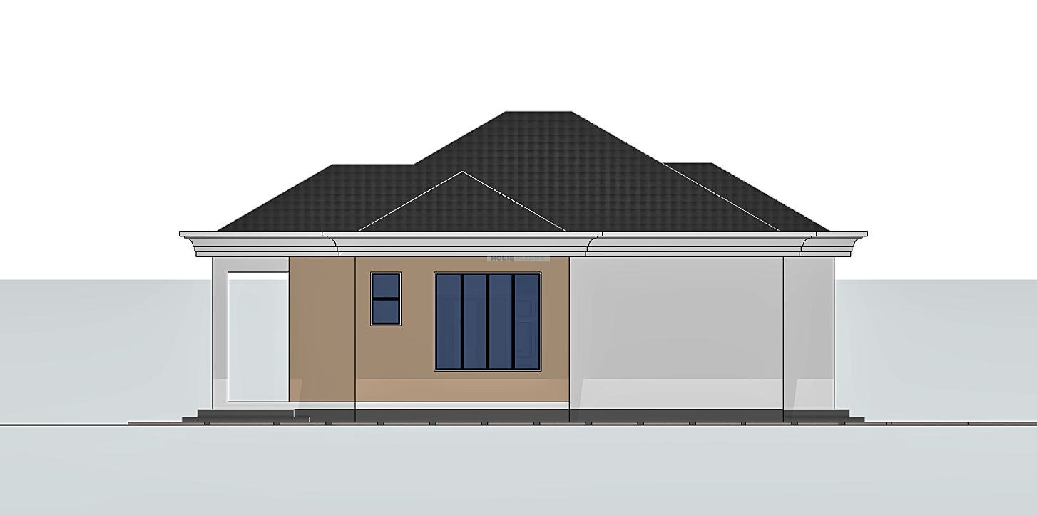 Compact 2 bedroom house plan -kitchen view - with laundry 1202A