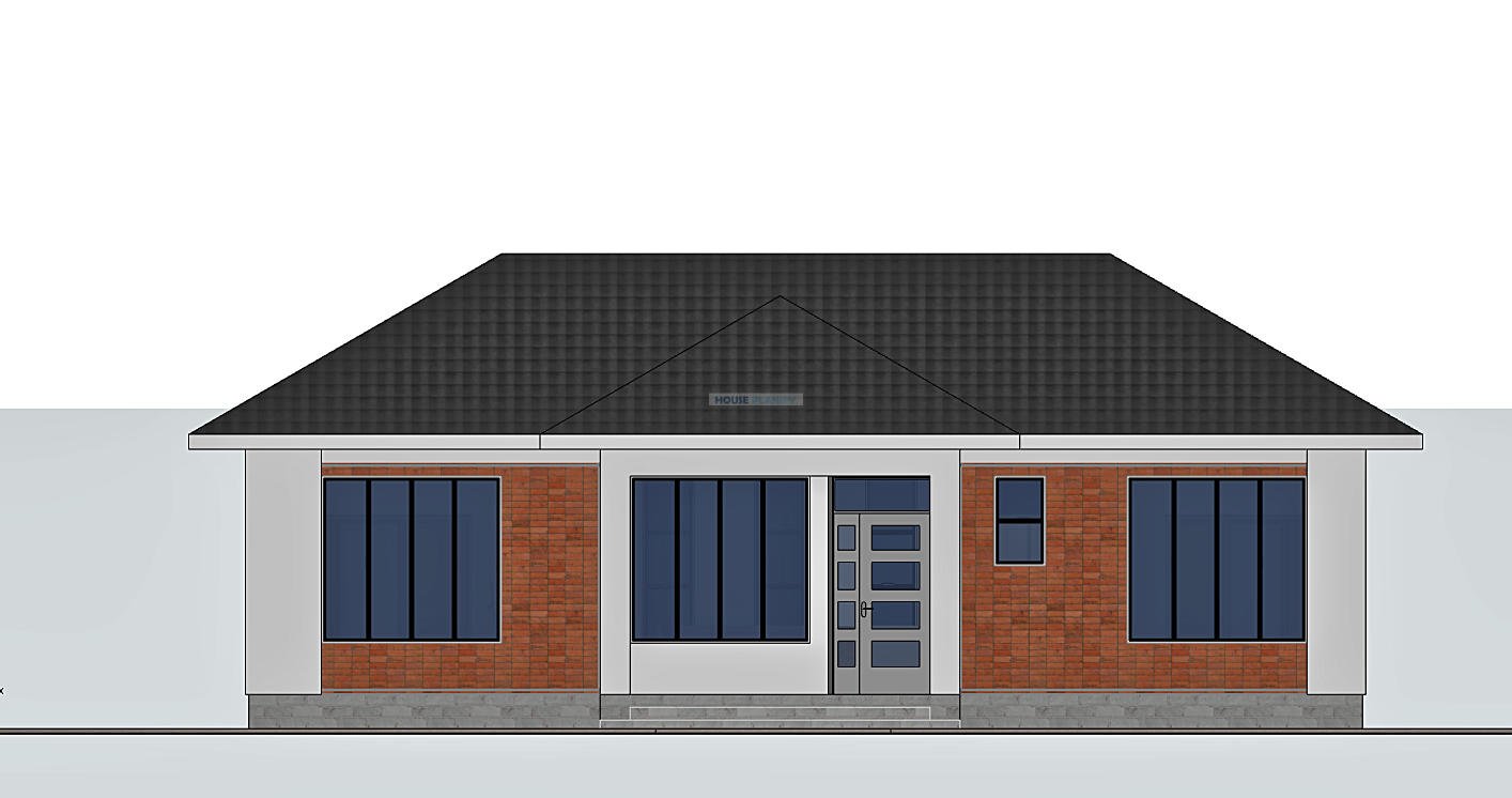 Front Elevation of bungaloe 1203D
