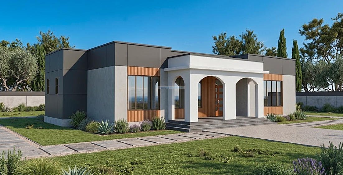 3 Bedroom Modern Hidden Roof Bungalow House Plan 159 sqm Contemporary Family Home 1315B - Image 6