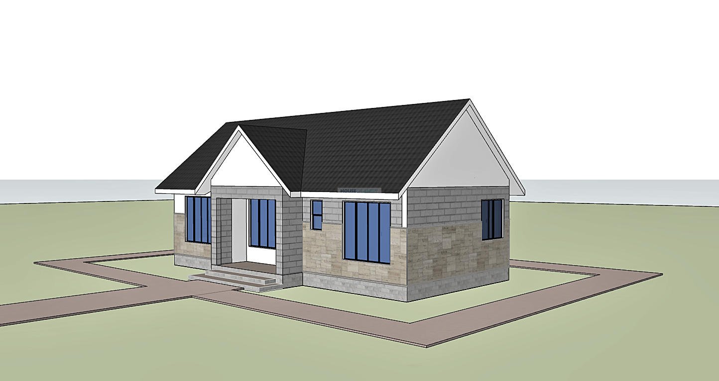 House design with naturally ventilated bathrooms 1203A