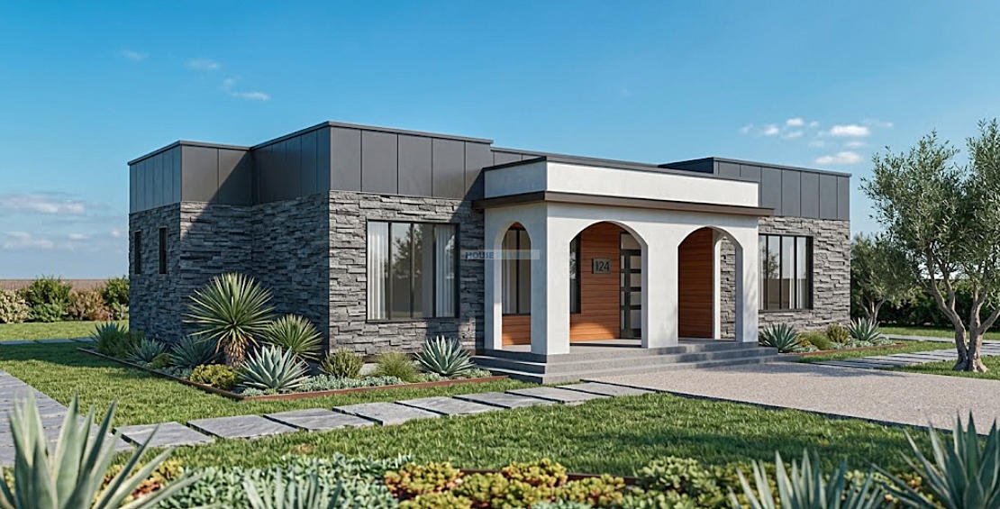 House plans with large windows 1315B
