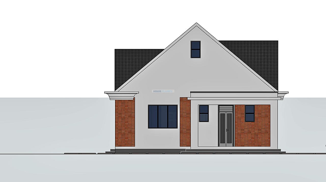 Rear kitchen elevation 1202E