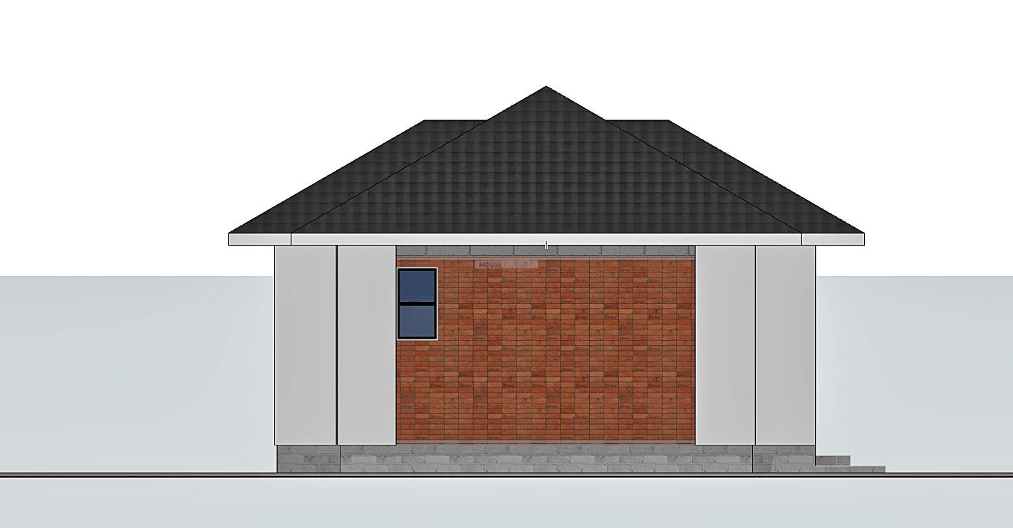 Right elevation of bungalow 1203D