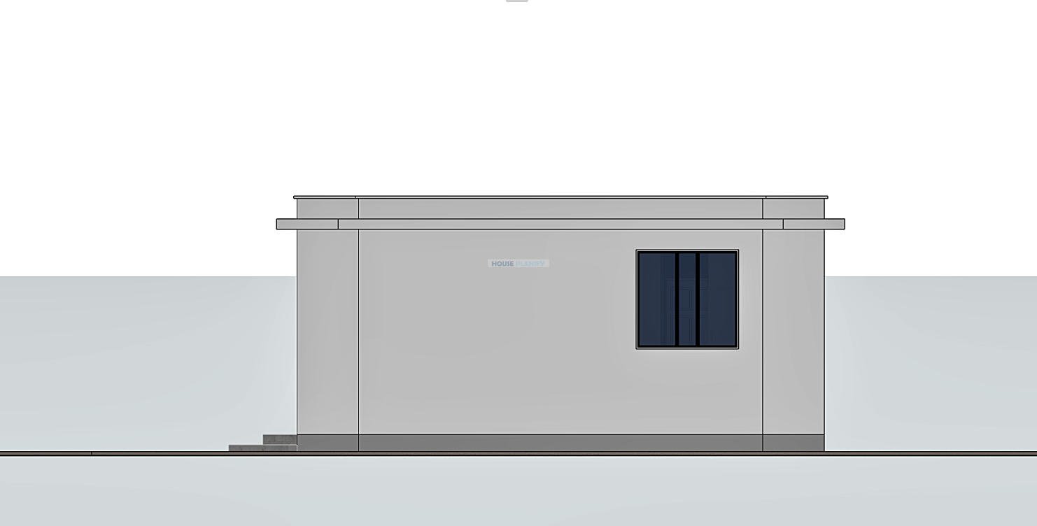 Single storey right elevation 1203C
