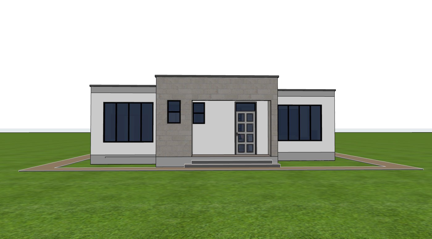 bungalow back elevation 1107B